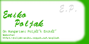 eniko poljak business card